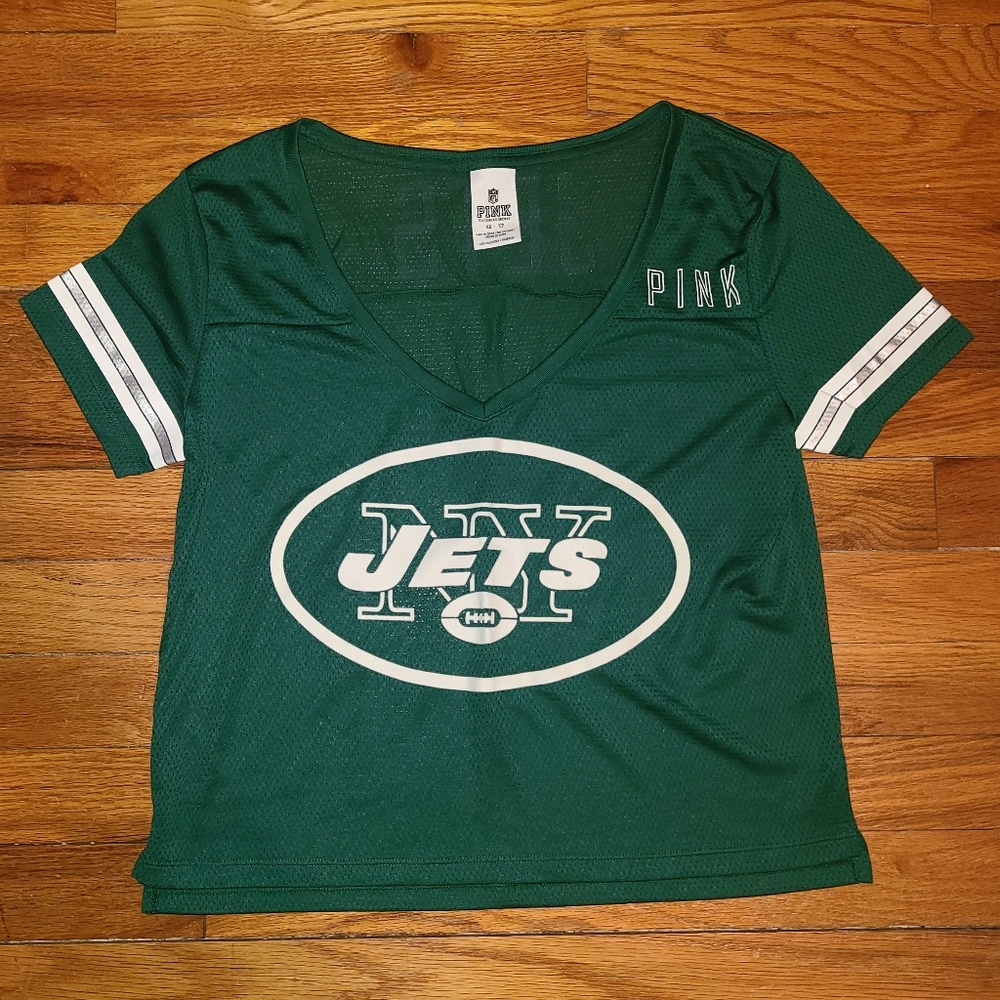 VINTAGE PINK New York Jets Crop Jersey
